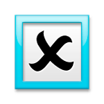 Emoji 🗷 Campo per votazione: segno X  su LG G4.