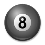 🎱 Emoji Bola Negra De Billar en LG G4.