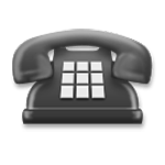 Émoji 🕿 Téléphone noir avec numérotation multifréquence sur LG G4.