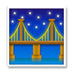 🌉 Emoji Puente De Noche en LG G4.