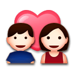 Emoji 💑 Coppia Con Cuore su LG G4.