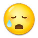 Emoji 😥 Faccina Delusa Ma Sollevata su LG G4.