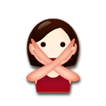🙅 Emoji Pessoa Fazendo Gesto De «não» na LG G4.