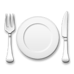Émoji 🍽️ Assiette Et Couverts sur LG G4.