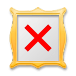 Emoji 🖾 Cornice con il segno X su LG G4.