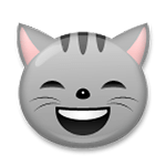 😸 Emoji Rosto De Gato Sorrindo Com Olhos Sorridentes na LG G4.