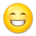 Emoji 😁 Faccina Raggiante Con Occhi Felici su LG G4.
