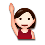 🙋 Emoji Pessoa Levantando A Mão na LG G4.