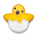 🐣 Emoji Pollito Rompiendo El Cascarón en LG G4.