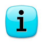 ℹ️ Emoji Buchstabe „i“ in blauem Quadrat LG G4.