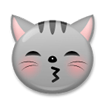 😽 Emoji Gato Besando en LG G4.