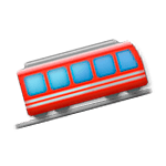 🚞 Emoji Estrada De Ferro Na Montanha na LG G4.