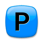 🅿️ Emoji Großbuchstabe P in blauem Quadrat LG G4.