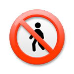 Emoji 🚷 Simbolo Del Divieto Di Transito Pedoni su LG G4.