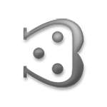 🕄 Emoji Rechtsgezackter Halbkreis mit zwei Punkten LG G4.