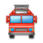 Émoji 🛱 Camion de pompier venant en sens inverse sur LG G4.