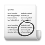 Émoji 🗟 Page avec texte surligné sur LG G4.