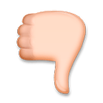 Emoji 🖓 Gesto col pollice verso il basso su LG G4.