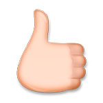 🖒 Emoji Gesto aberto com polegar para cima na LG G4.