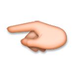 🖘 Emoji Mano-indicador blanca apuntando a la izquierda en LG G4.