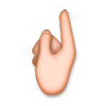 🖞 Emoji Mano-indicador blanca apuntando arriba en LG G4.