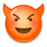 😈 Emoji Cara Sonriendo Con Cuernos en LG G4.
