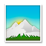 🏔️ Emoji Montanha Com Neve na LG G4.