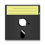 Emoji 🖬 Disco floppy nero su LG G4.
