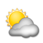 Emoji ⛅ Sole Coperto su LG G4.