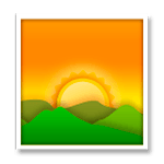 🌄 Emoji Aurora Sobre Montanhas na LG G4.