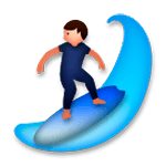 🏄 Emoji Persona Haciendo Surf en LG G4.