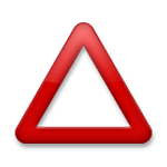 🛆 Emoji Triângulo com cantos arredondados  na LG G4.