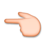 👈 Emoji Dorso Da Mão Com Dedo Indicador Apontando Para A Esquerda na LG G4.
