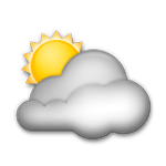 🌥️ Emoji Sol Detrás De Una Nube Grande en LG G4.