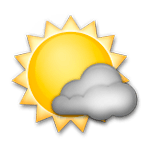 🌤️ Emoji Sonne hinter kleiner Wolke LG G4.