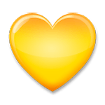 Emoji 💛 Cuore Giallo su LG G4.