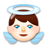 Emoji 👼🏻 Angioletto: Carnagione Chiara su LG G5.
