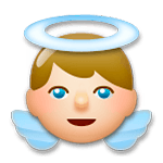 👼🏼 Emoji Bebé ángel: Tono De Piel Claro Medio en LG G5.