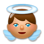 👼🏽 Emoji Bebê Anjo: Pele Morena na LG G5.