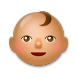 👶🏽 Emoji Bebê: Pele Morena na LG G5.