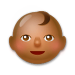 👶🏾 Emoji Baby: mitteldunkle Hautfarbe LG G5.