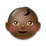 Emoji 👶🏿 Neonato: Carnagione Scura su LG G5.