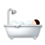 🛀🏻 Emoji Pessoa Tomando Banho: Pele Clara na LG G5.