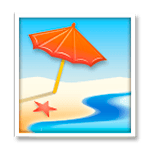 🏖️ Emoji Praia E Guarda-sol na LG G5.