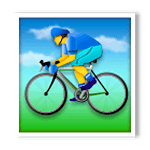 Emoji 🚴 Ciclista su LG G5.