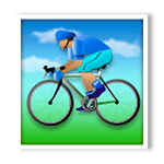 Émoji 🚴🏽 Cycliste : Peau Légèrement Mate sur LG G5.