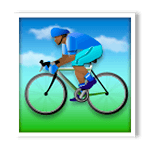 Emoji 🚴🏾 Ciclista: Carnagione Abbastanza Scura su LG G5.