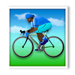 Émoji 🚴🏿 Cycliste : Peau Foncée sur LG G5.