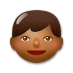 Emoji 👦🏾 Bambino: Carnagione Abbastanza Scura su LG G5.