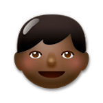 👦🏿 Emoji Menino: Pele Escura na LG G5.